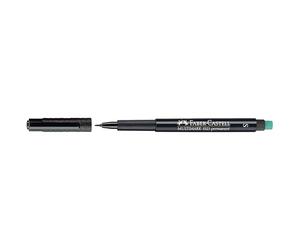 FABER-CASTELL - Marqueur Multimark Permanent S, noir | Encre permanente pour films, CD, verre, plastique et métal