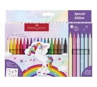 Faber-Castell – Set de feutres 554221 Licorne, 13 couleurs standard et pastel