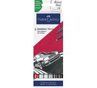 Faber-Castell Marqueurs Goldfaber Sketch 164813 – Étui 6 marqueurs à alcool Brush & Fineliner