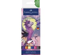 Faber-Castell Feutres Goldfaber Aqua Dual Marker Fantasy – pointe pinceau et fineliner, étui 6 pièces