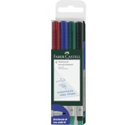 Faber-Castell Marqueurs Multimark 152604 – non permanents, pointe M, 4 pièces en étui