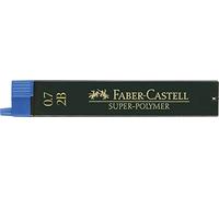 Faber-Castell - Mines fines 2B, 0,7 mm, lot de 12 mines SUPER-POLYMER