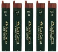 Faber-Castell Mines fines super polymère (0,5 B, quantité 5)