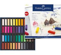 Faber-Castell – Boîte 48 demi-pastels carrés tendres