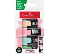 FABER-CASTELL Mini-Textmarker TXTLNR Pastel étui carton 4 pièces