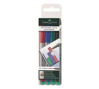 Faber-Castell Multimark Marqueur 4 Pièces Noir, Vert Et Rouge