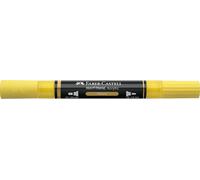 Faber-Castell Multimark Marqueur acrylique double couleur 108, jaune, fournitures artistiques, marqueurs acryliques à base d'eau, double extrémité, pointe grasse et fine, marqueurs d'art, stylos de