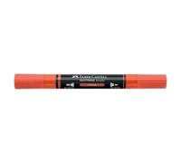 Faber-Castell Multimark Marqueur acrylique double couleur 115, orange, fournitures artistiques, marqueurs acryliques à base d'eau, double extrémité, pointe grasse et fine, marqueurs d'art, stylos de