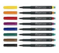 Faber-Castell MULTIMARK - Marqueur - permanent - bleu - 0.6 mm - fin - avec gomme