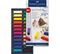 FABER-CASTELL Pastels Tendres Mini Boîte en Carton de 24 Couleurs