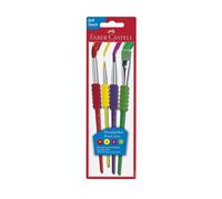 FABER-CASTELL Pinceaux en poils synthétiques Set de 4 pièces