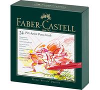 Faber-Castell Pitt Artist Brush Pens 24 Pack Multicolore