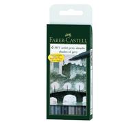 Faber -Castell Pitt Artist Pen, Etui De 6 - Shades Of Grey