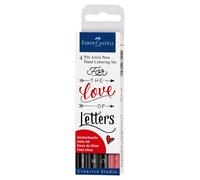 Faber-Castell Pitt Artist Pen Hand Lettering Set - 4 Modern Calligraphy and Lett