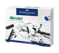 Kit pour calligraphie - FABER-CASTELL - PITT artist pen Manga Advanced - 8 feutres - Couleurs assorties