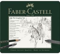 FABER-CASTELL PITT GRAPHITE Set moyen, coffret de 18 pièces