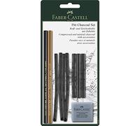 Faber-Castell PITT Charcoal 112996 Set de 10 fusains naturels