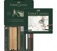 FABER-CASTELL PITT MONOCHROME Set medium, étui de 21 pièces