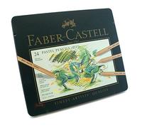 Faber-Castell Crayons Pitt Pastel 112124 – Haute résistance à la lumière, brillance – Lot de 24