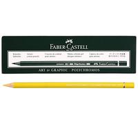 Faber-Castell Polychromos Boîte de 6 crayons de couleur Ocre de Naples foncé 184 résistant à l'eau et aux taches mine épaisse de 3,8 mm