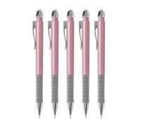 Faber-Castell - Porte-mine Apollo Rose Shadows 0,5 mm, lot de 5 | Crayon à mine avec mine à ressort et gomme intégrée