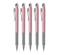 Faber-Castell - Porte-mine Apollo Rose Shadows 0,7 mm, lot de 5 | Crayon à mine avec mine à ressort et gomme intégrée