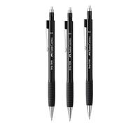 Faber-Castell Porte-mines GRIP 1345 – Lot de 3 Noir 0,5 mm B avec gomme intégrée
