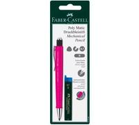 FABER-CASTELL - Porte-mine Poly Matic 0,7 mm, assortiment | Pas de choix de couleur possible - Avance automatique de la mine, zone de préhension ergonomique et gomme