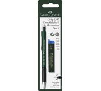 FABER-CASTELL Porte-mines Grip 1347 + mines de rechange, 0,7mm blister assorti 4 fois