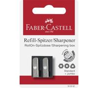 Faber-Castell Recharge pour taille-crayon RollOn double trou plastique noir sur carte blister