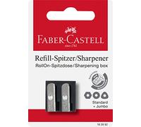 Faber-Castell Recharge pour taille-crayon RollOn double trou plastique noir sur carte blister