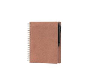 Faber-Castell & Rössler Papier 201554 - Carnet de notes vierge, 18 pages couleur Sienna et stylo à bille PolyBall noir