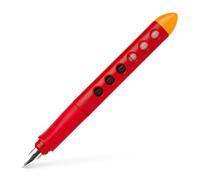 FABER-CASTELL Scribolino 149852 School Fountain Pen for Right-Handed Users, Red,