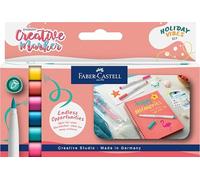 Faber-Castell Set de marqueurs Goldfaber 161013 – 6 feutres pinceaux indélébiles Holiday Vibes