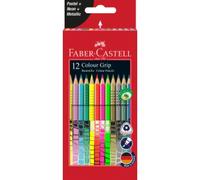 FABER-CASTELL Set de Crayons de Couleur Colour Grip Édition Spéciale - Boîte de 12