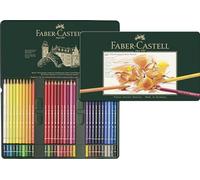 FABER-CASTELL - Set de crayons de couleur Polychromos, 60 couleurs | 60 crayons avec mine de 3,8 mm, pigments sans acide, couleurs très vives, dans un étui en métal