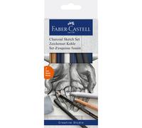 Faber-Castell 114002 - Kit fusain Sketch Goldfaber, 7 pièces