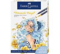Faber-Castell - Kit dessin Goldfaber Romantic Manga n°1 - 13 pièces (marqueurs alcool, stylo Pitt)