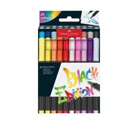 FABER-CASTELL Set de Feutres Pinceaux Black Edition 20x
