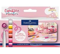Faber-Castell Set de marqueurs créatifs Goldfaber – 6 feutres indélébiles 1,5 mm – Sweet Moments