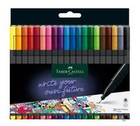 FABER-CASTELL Set de Stylos Fineliner Grip 0.4 mm - Coffret de 30
