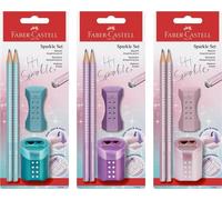FABER-CASTELL Set d'écriture GRIP SPARKLE couleur aléatoire (1 set)