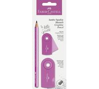 FABER-CASTELL Set d'écriture Jumbo GRIP SPARKLE Pearl rose