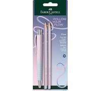 FABER-CASTELL - Set d'écriture Poly Ball Blushing Sky avec des crayons