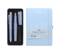 Faber-Castell - Set Poly avec stylo plume, stylo à bille et carnet