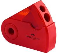 Faber-Castell Sleeve Taille-crayon double à réservoir Spitzdose rouge