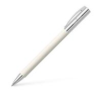 FABER-CASTELL - Stylo à bille Ambition Cinematic White, recharge B | Design élégant en résine précieuse avec une mine noire grand format indélébile