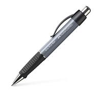 Faber-Castell - Stylo à bille GRIP PLUS BALL Stone Grey, recharge M | Recharge indélébile et zone de préhension ergonomique pour une écriture confortable