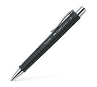 Faber-Castell - Stylo à bille Poly Ball noir, 1 pièce | Recharge XB remplaçable, indélébile, forme triangulaire ergonomique pour une écriture confortable