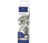 FABER-CASTELL Stylo à encre de Chine PITT artist pen étui de 4 pièces Shading